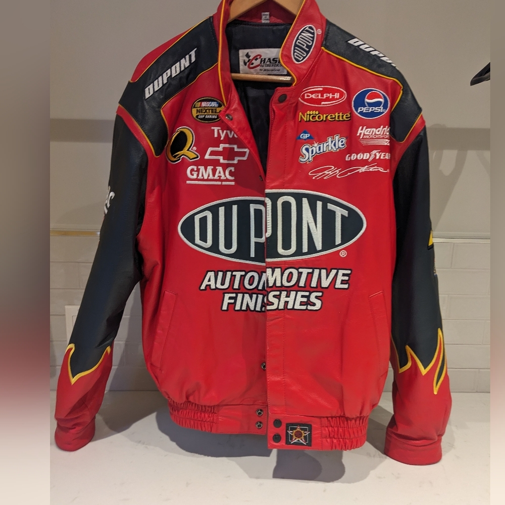 Chase Authentics Red and Black Bomber Jacket